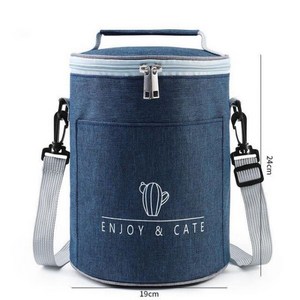 스테인리스 스틸 소재 USB 전기 보온 도시락 65 ℃ 일정한 음식 컨테이너 사무실 학생용, themal bag-blue, 1개