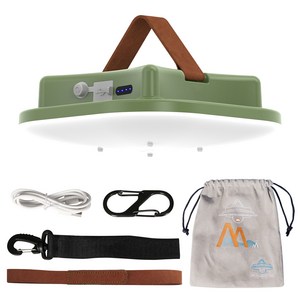 MOSLIGHTING 보름달 캠핑등 LED 15600mah 80w TUYA APP 접속 무선 캠핑 랜턴 낚시등 LY-01/수납파우치, Green ( MO..., 1개