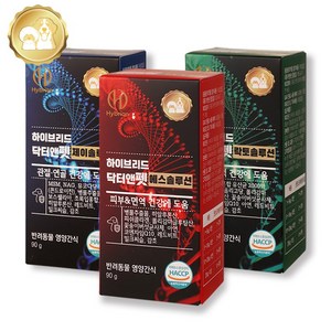 닥터앤펫 수의사가 만든 강아지 영양간식 피부 관절 면역 (총3병) 에스솔루션+제이솔루션+락토솔루션, 총 3개, 90g, 오리