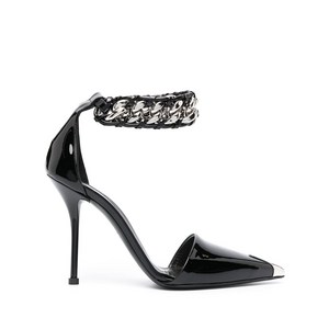 알렉산더맥퀸 체인 트리밍 가죽 펌프스 105mm, Italy 39(KR 260), 블랙계열