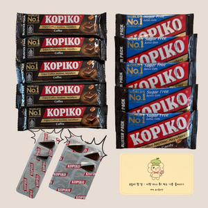 코피코 커피맛 캔디 캡슐 타입 오리지널 슈가프리 혼합 메세지 카드 세트, 22.5g, 12개