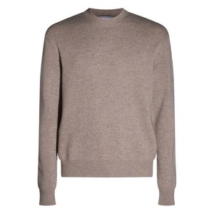 보테가 베네타 레더 패치 크루 넥 스웨터