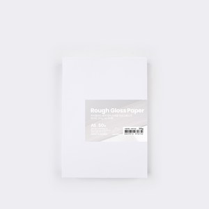 PaperPhant 하이퀄리티 용지 많이 두꺼운 러프그로스지 (Rough Gloss paper), 화이트 310g A5 50매