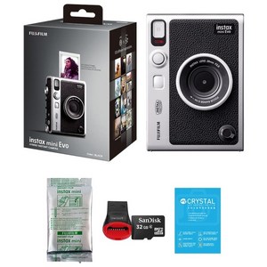 인스탁스 미니 에보 즉석카메라 블랙 + 미니필름 1팩/액정필름+SD카드