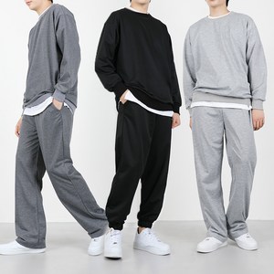 벤티브 남성 오버사이즈 베이직 무지 맨투맨 무지 와이드 무지 조거 빅사이즈 트레이닝 상의 하의