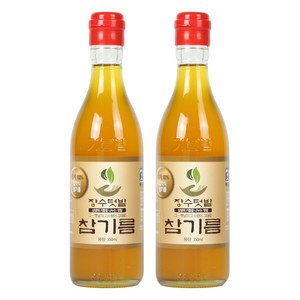 장수텃밭 통참깨100% 옛날 참기름 350ml, 2개