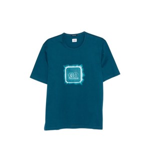 C.P.컴퍼니 로고 티셔츠, 블루계열, Standard L(KR 105)