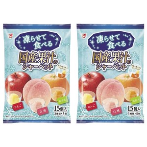 에이스베이커리 얼려서 먹는 과즙 샤베트 사과 + 복숭아 + 귤 15개입, 2개