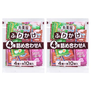 마루미야 후리가케 계란 + 명란 + 연어 + 가다랑어 포 맛 40개입, 2개