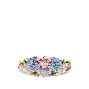 돌체앤가바나 플로럴 장식 헤어밴드