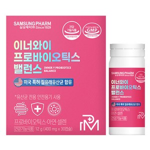 삼성제약 이너와이 프로바이오틱스 밸런스 질유래유산균, 30정, 1개