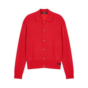 베르사체 실크 폴로 가디건, 레드계열, Italy 50(KR 105)