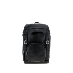 생로랑 버클 스트랩 레더 백팩