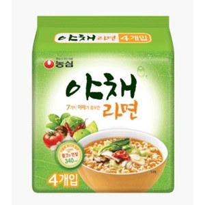 농심 야채라면 100g, 4개