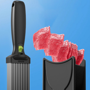 SMABAT 고기 전용 슬라이서 고기 슬라이서 생고기슬라이서 가정용 생고기슬라이서 고기 채칼 두께 조절 블랙 화이트, 블랙, 12.4x7.9x3..., 1개