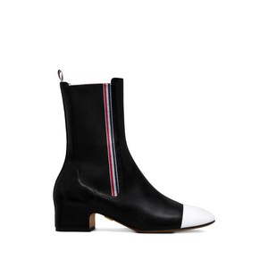 톰 브라운 스트라이프 디테일 캡 토 첼시 부츠, Europe 37(KR 235), 블랙계열+화이트계열