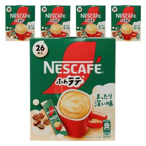네스카페 폭신 라떼 스틱 깊은 감칠맛, 26개입, 7g, 5개