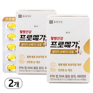 종근당건강 프로메가 알티지 오메가3 듀얼, 60정, 2개
