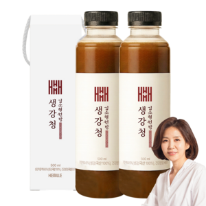 김소형원방 생강청 생강즙 국산 100% 물 한방울 넣지 않은 생강 약 1kg 착즙 원액 비정제원당, 1개입, 500ml, 2개