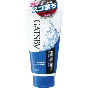 GATSBY 갸스비 페이셜 워시 퍼펙트 스크럽 130g 1개 피지 모공 블랙헤드 관리, 130g, 1개