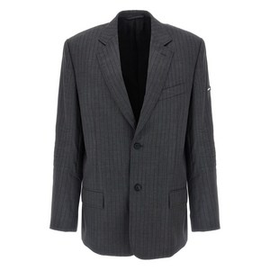 발렌시아가 핀스트라이프 싱글 브레스티드 블레이저, 그레이계열, France 48(KR 105)