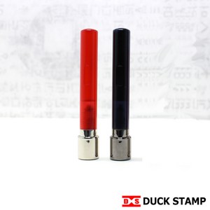 독도장 클래식 만년 결재 도장 결재인 선생님 쿠폰 맞춤 제작 단면, 가로3자 예서체, 청보라색, 남색