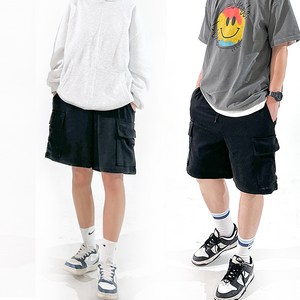 에스티오 남여공용 카고하프팬츠 M~2XL 다양한 사이즈 카고반바지