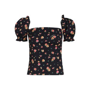 돌체앤가바나 플로럴 퍼프 소매 블라우스, 블랙계열, Italy 42(KR 55)
