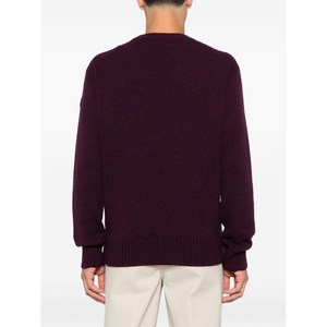 몽클레르 로고 패치 크루 넥 스웨터, 바이올렛/보라계열, Standard 4XL(KR 116-190)