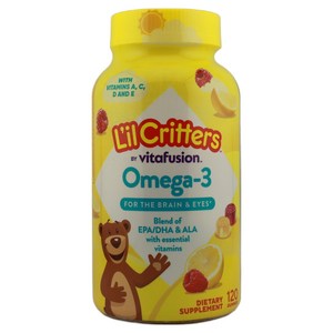 릴크리터스 어린이 오메가 3 DHA 라즈베리 레몬맛 구미, 120정, 1개