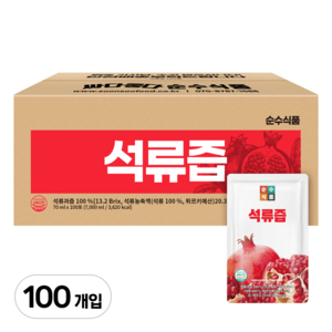 순수식품 석류즙, 70ml, 100개