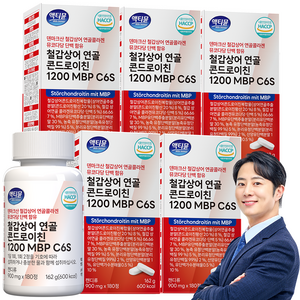 철갑상어 연골 콘드로이친 1200 MBP C6S 6형 저분자 식약청 HACCP 액티뮨, 180정, 5개