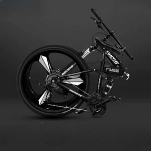 접이식자전거 성인 청소년 출퇴근 접이식 산악 자전거, 1개, 21단 화이트 스포크휠 24인치