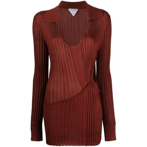 보테가 베네타 컷아웃 골지 스웨터, 브라운계열, Italy 42