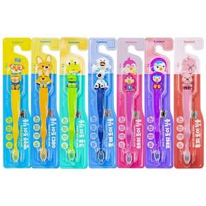 케이엠제약 뽀로로 토이 유아 칫솔 7종 세트, 뽀로로, 크롱, 루..., 7개입, 1세트