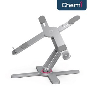 케미 휴대용 접이식 거치대 360도 회전 다양한 각도조절 태블릿 & 노트북 거치대 HEA-TS40