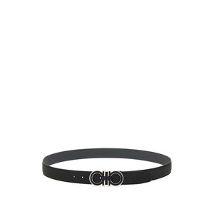 페라가모 간치니 엠보스드 레더 벨트, cm 95, 블랙계열