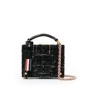 톰 브라운 미니 트위드 토트 백