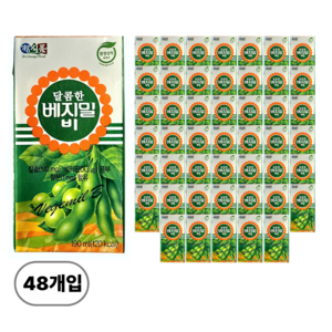 베지밀 비 달콤한 두유, 190ml, 48개