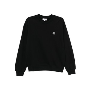 메종키츠네 폭스 헤드 자수 스웨트셔츠, 블랙계열, Standard XL(KR 110)