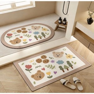 2개입 세트 욕실매트 발매트 주방 현관 매트 미끄럼방지 발매트