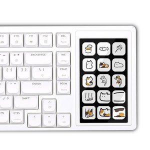 몬스타 가츠 몬스타덱 TS183 한글 스트림덱 터치스크린 키패드 매크로 단축키 기계식 키보드, 화이트, 제조사축