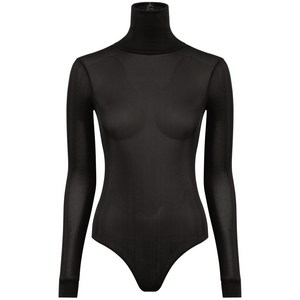 메종 마르지엘라 터틀 넥 긴소매 바디수트, 블랙계열, Italy 38(KR 55)