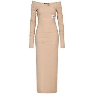 돌체앤가바나 넘버 패치 오프숄더 드레스, 베이지계열, Italy 42(KR 55)
