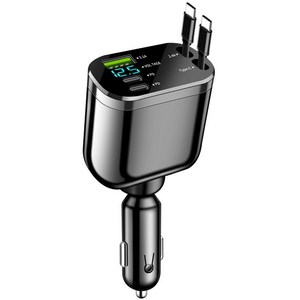 LA DERIVE 동시5대충전 릴타입 차량용 고속충전기 다목적형 type-c라인 애플라인