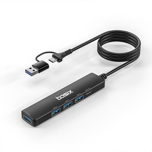 베이식스 1.5미터 긴케이블 5포트 C타입 A타입 호환커넥터 초고속 usb3.0 멀티 허브 5in1 BU5D150, 1개