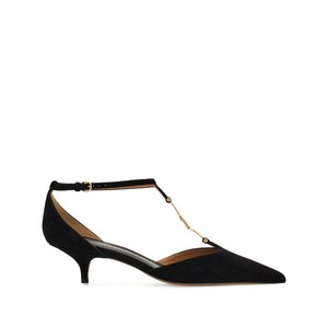 페라가모 T스트랩 버클 펌프스 40mm, US width 7C, 블랙계열