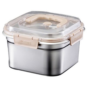 SoBuy 스테인리스 손잡이형 사각 밀폐용기