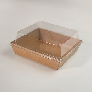 크라프트 샌드위치 포장용기 직사각 세트(25개입) 140*130*35mm, 25개