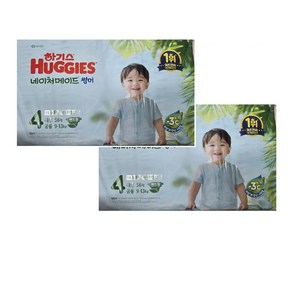 하기스 네이처메이드 썸머 밴드형 기저귀 남녀공용, 4단계, 112매
